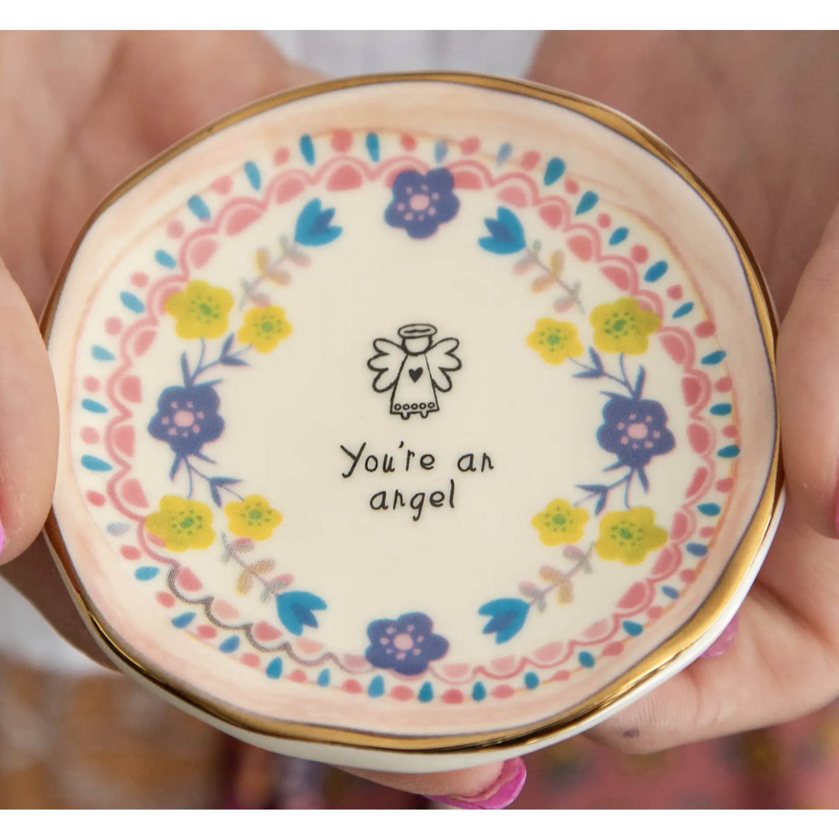 natural life you’re an angel trinket dish