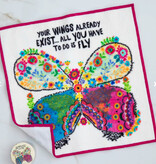 natural life Your Wings Exist Butterfly Washcloth