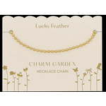 lucky feather charm garden gold ball chain necklace