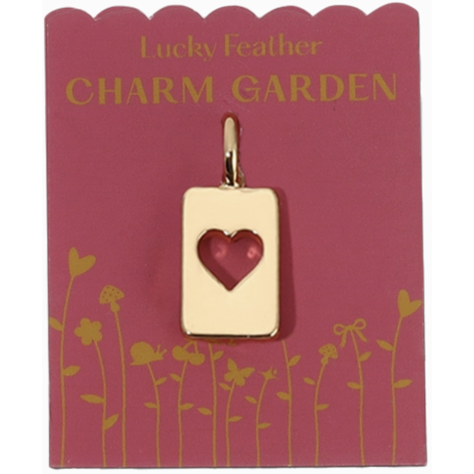 lucky feather charm garden charms