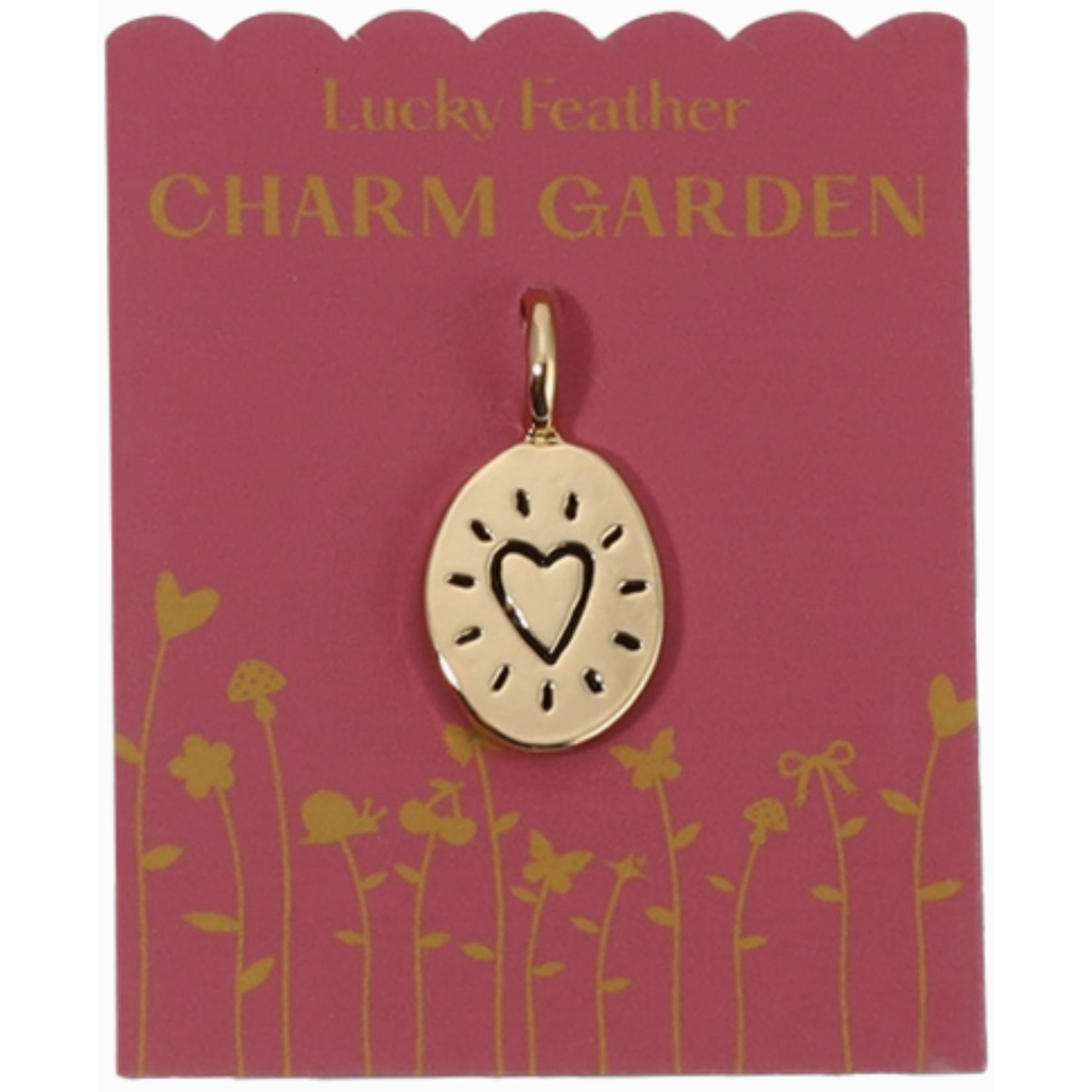 lucky feather charm garden charms