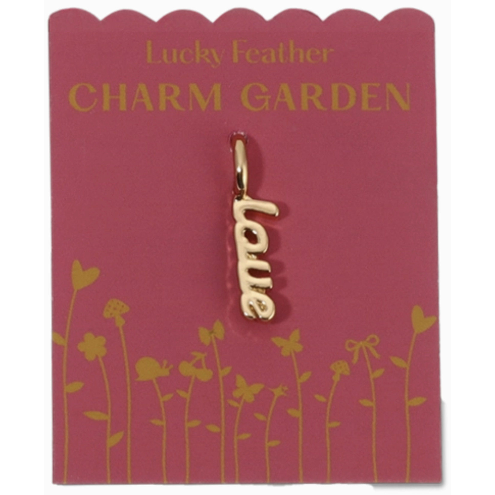 lucky feather charm garden charms
