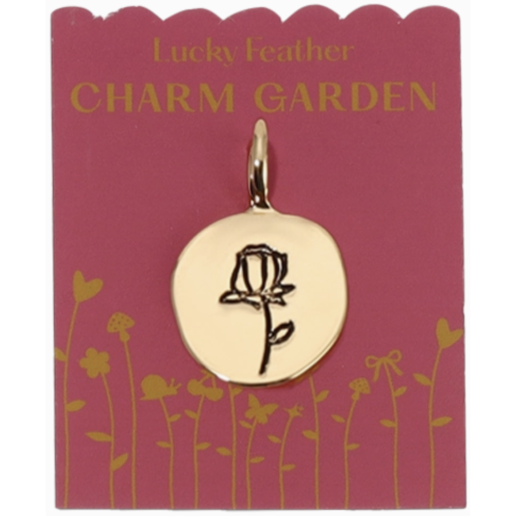 lucky feather charm garden charms