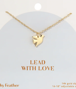 lucky feather Lead with Love Necklace