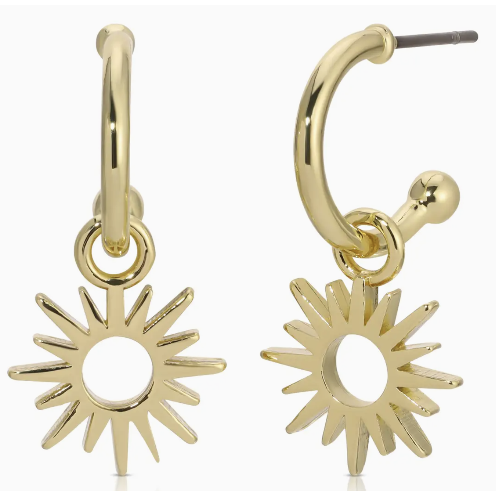 lucky feather your faith shines earring