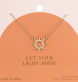 lucky feather Let Your Light Shine Necklace