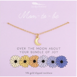 lucky feather mom to be necklace