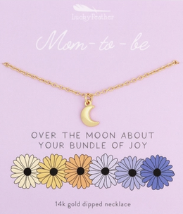 lucky feather Mom to Be Necklace
