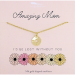 lucky feather amazing mom lost without you necklace