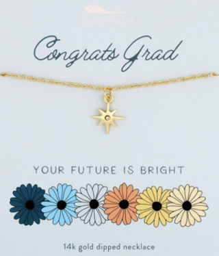 lucky feather graduate bright future necklace