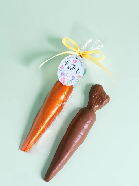 available at m. lynne designs Solid Milk Chocolate Carrot