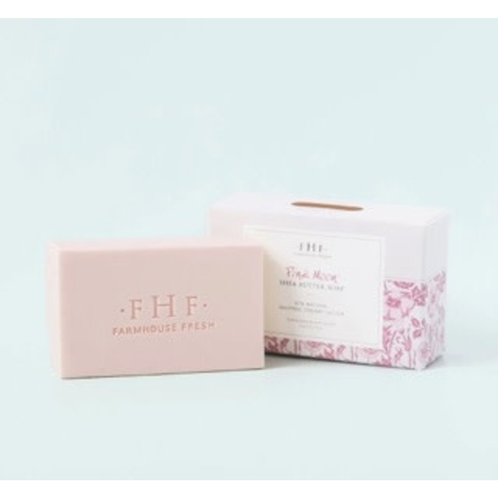 farmhouse fresh pink moon shea butter soap in box