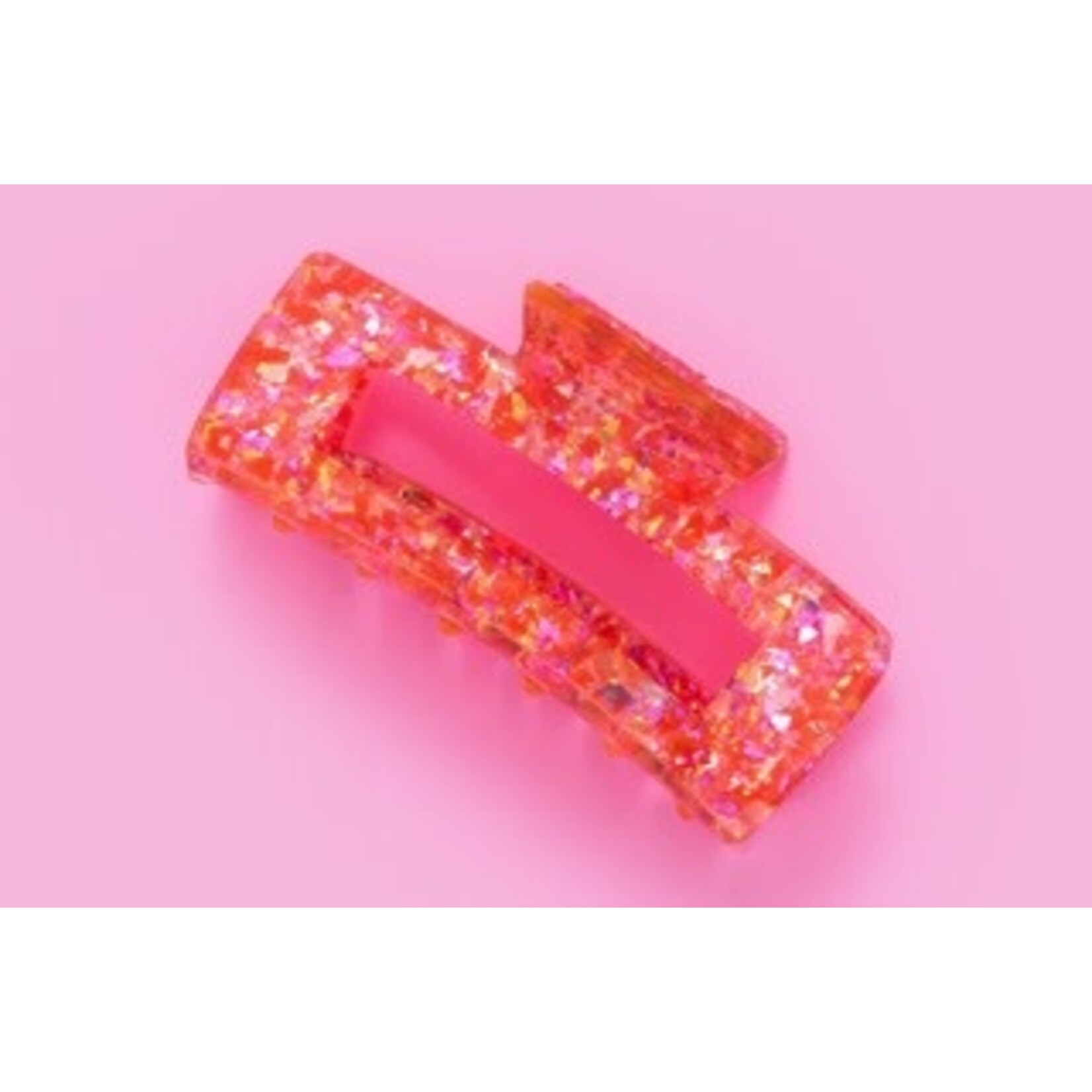 taylor elliott designs red & pink confetti claw clip