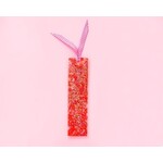 taylor elliott designs red & pink confetti bookmark