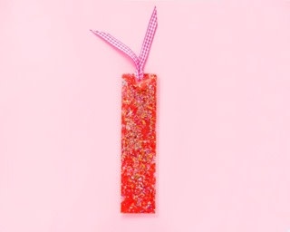 taylor elliott designs Red & Pink Confetti Bookmark