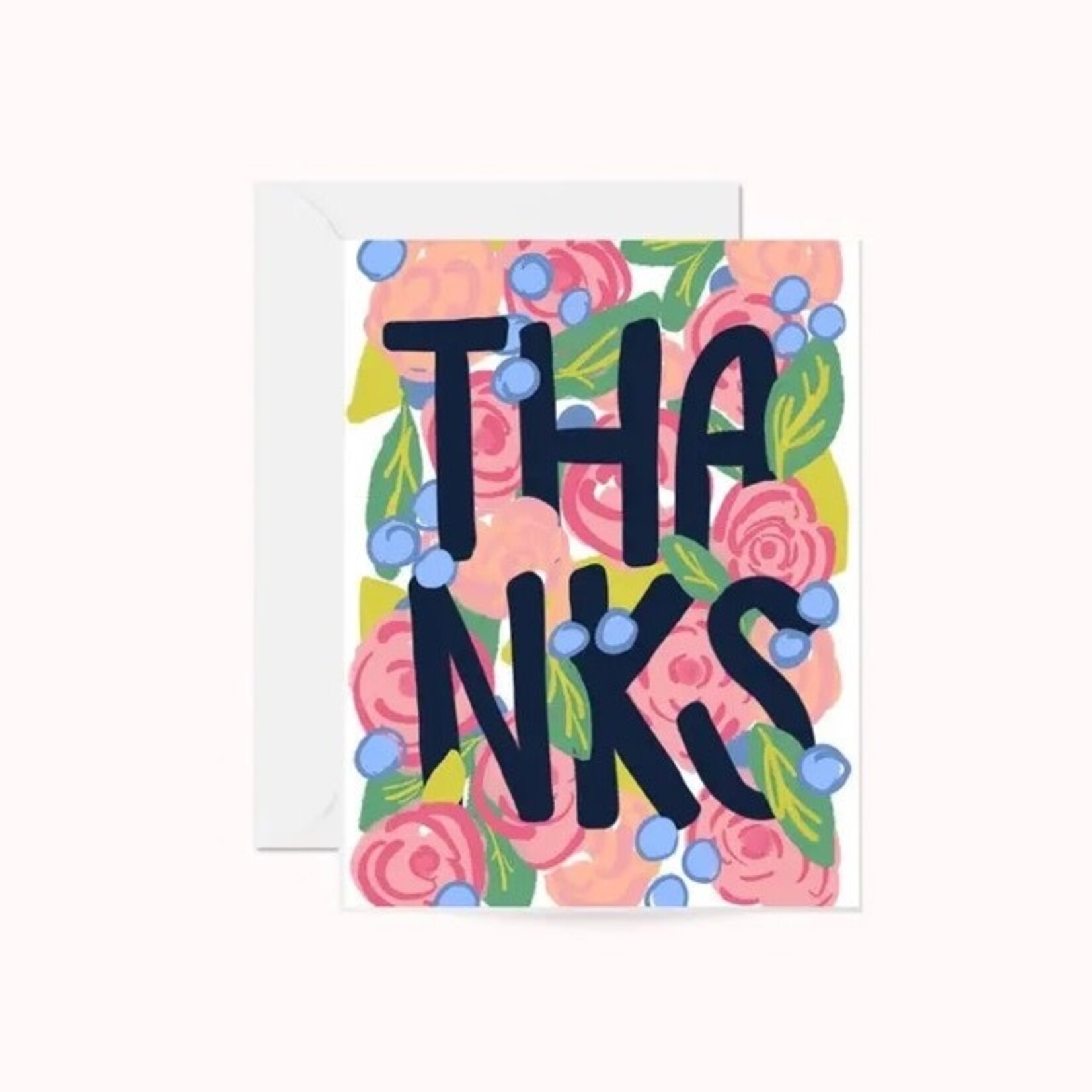 m. lynne designs floral thanks card