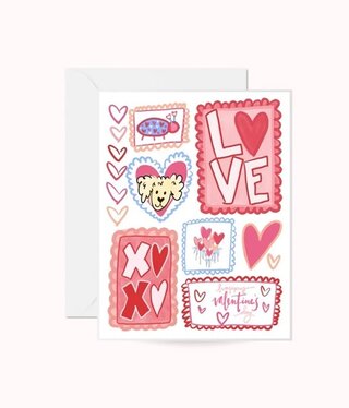 available at m. lynne designs Valentine's Stamps Card