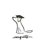 available at m. lynne designs Congrats Grad Dog Card