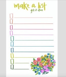 available at m. lynne designs Make a List Notepad
