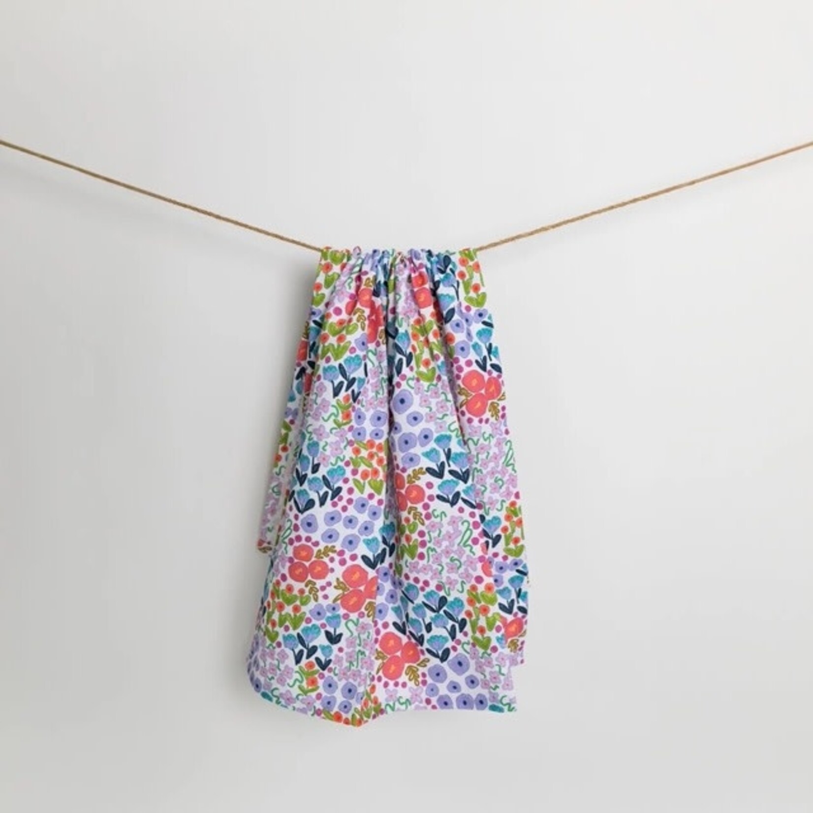 m. lynne designs ellender white floral tea towel