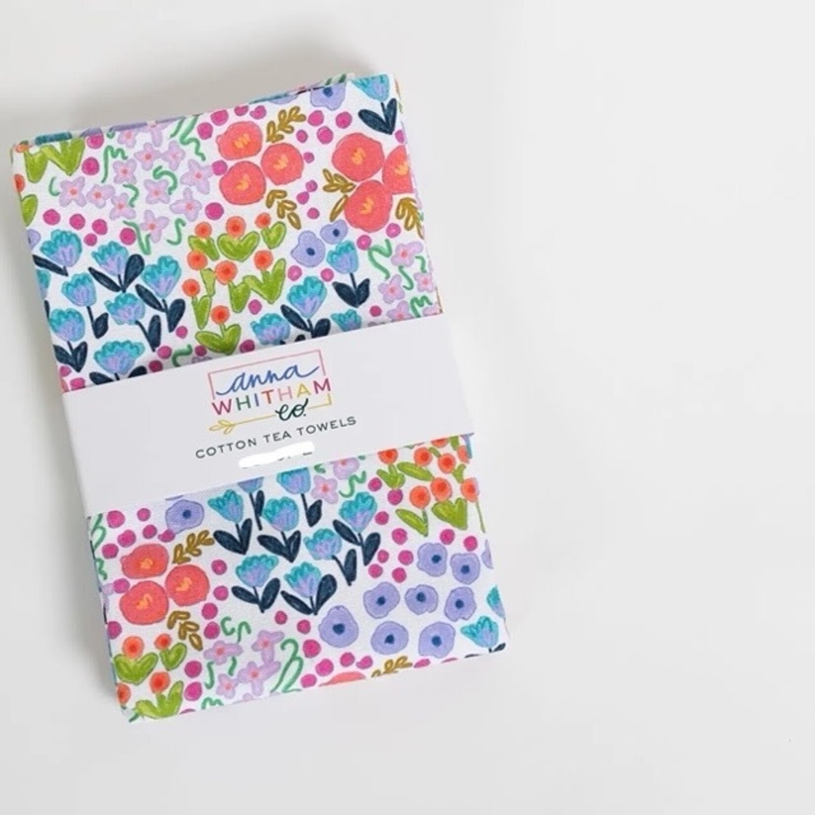 m. lynne designs ellender white floral tea towel