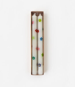 available at m. lynne designs Daisy Taper Candle Set of Two