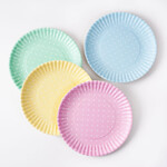 m. lynne designs melamine polka dot ‘paper’ plate