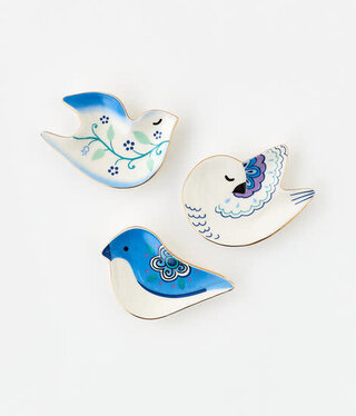 available at m. lynne designs blue & white bird trinket dish