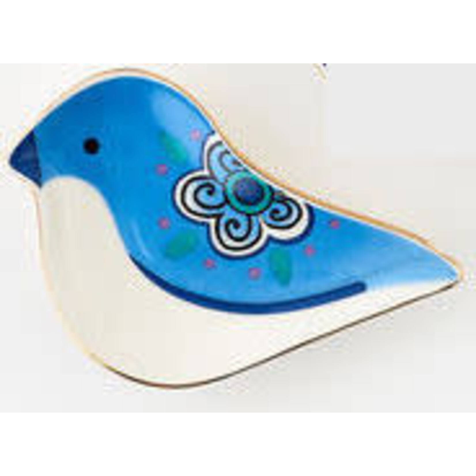 m. lynne designs blue & white bird trinket dish