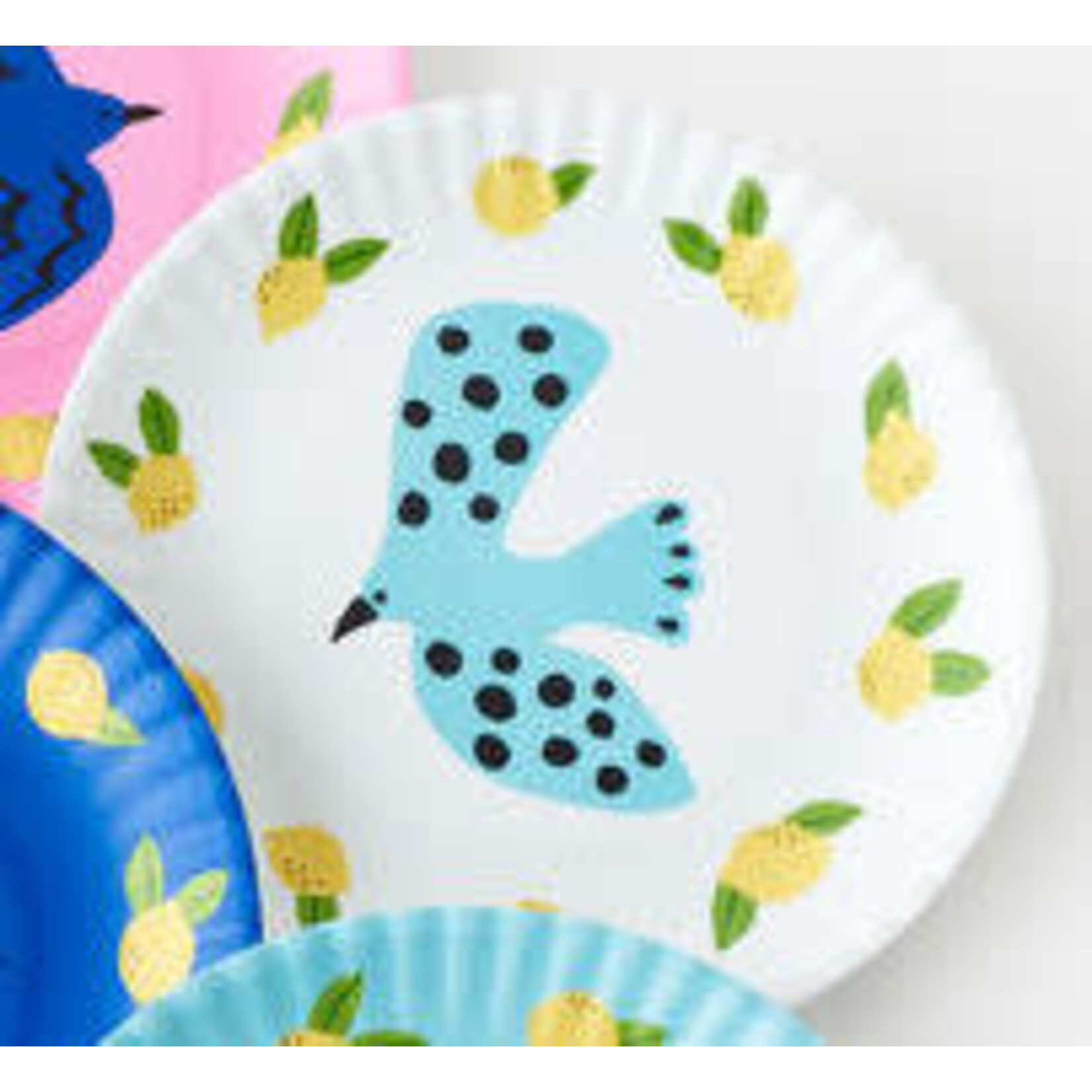 m. lynne designs bird ‘paper’ melamine plate