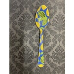 m. lynne designs blue with bird and lemons enamel spoon