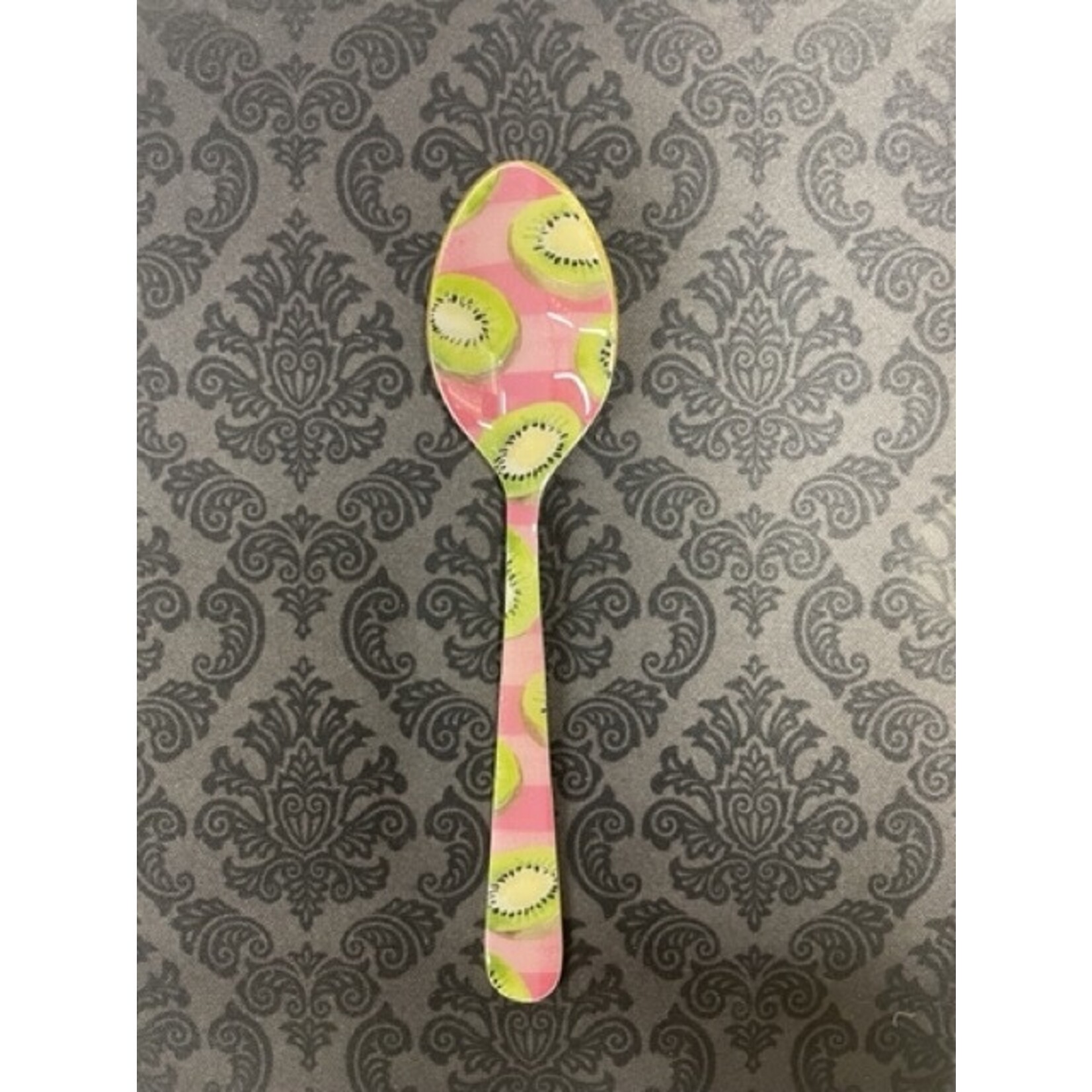 m. lynne designs colorful kiwi fruit enamel spoon
