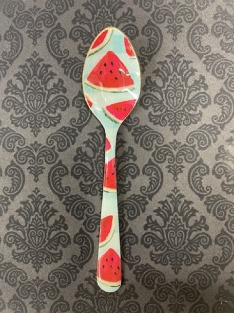 available at m. lynne designs Colorful Watermelon Fruit Enamel Spoon