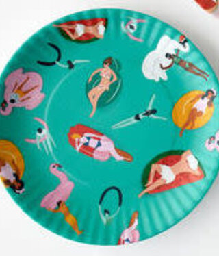 available at m. lynne designs Summer Pool 'Paper' Melamine Plate