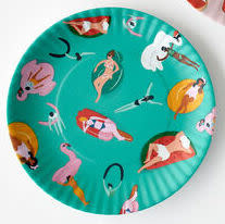 available at m. lynne designs Summer Pool 'Paper' Melamine Plate