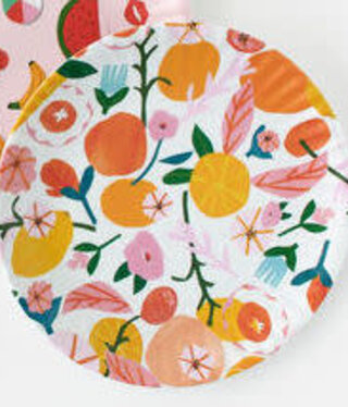 available at m. lynne designs white citrus ‘paper’ melamine plate
