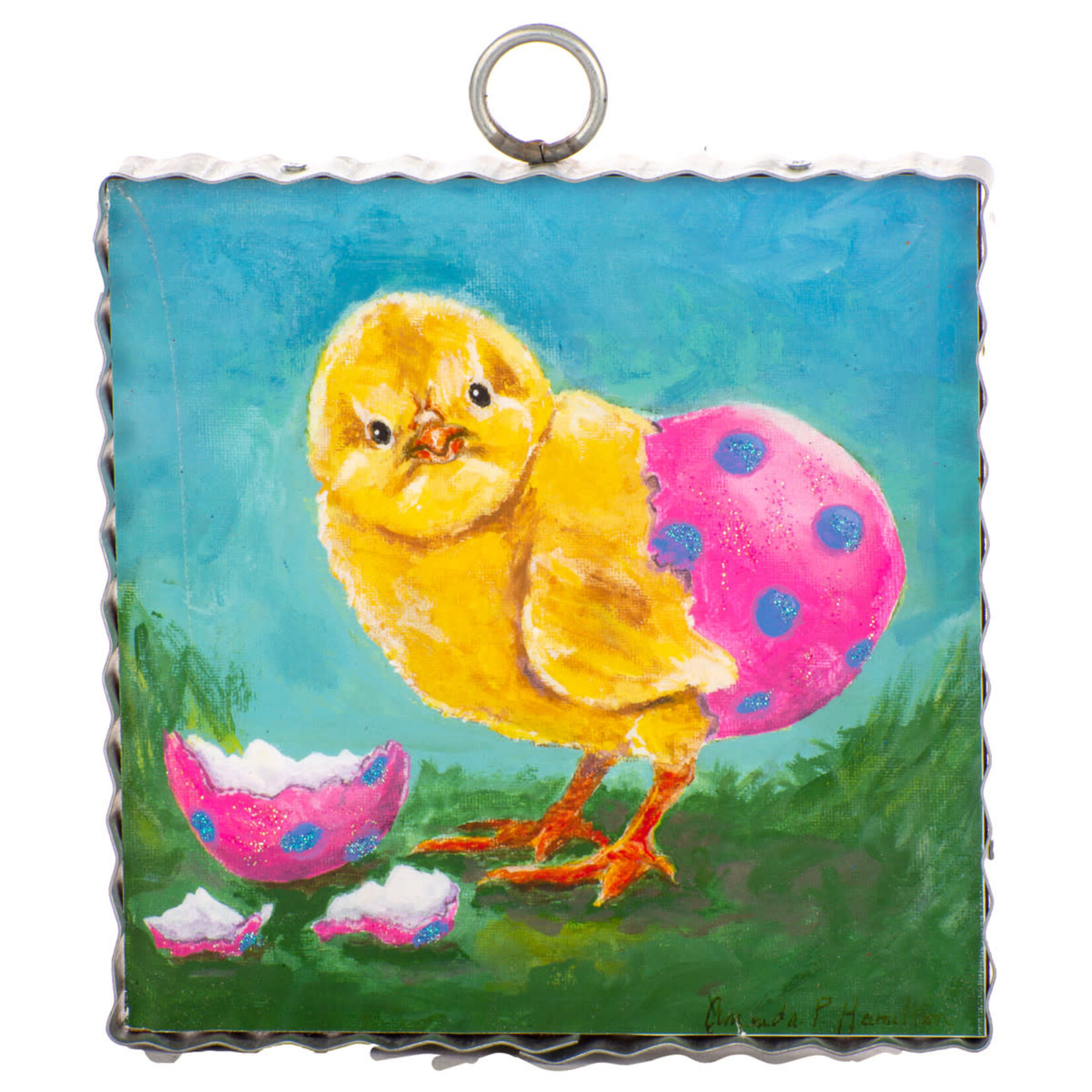 the round top collection i'm stuck chick print charm