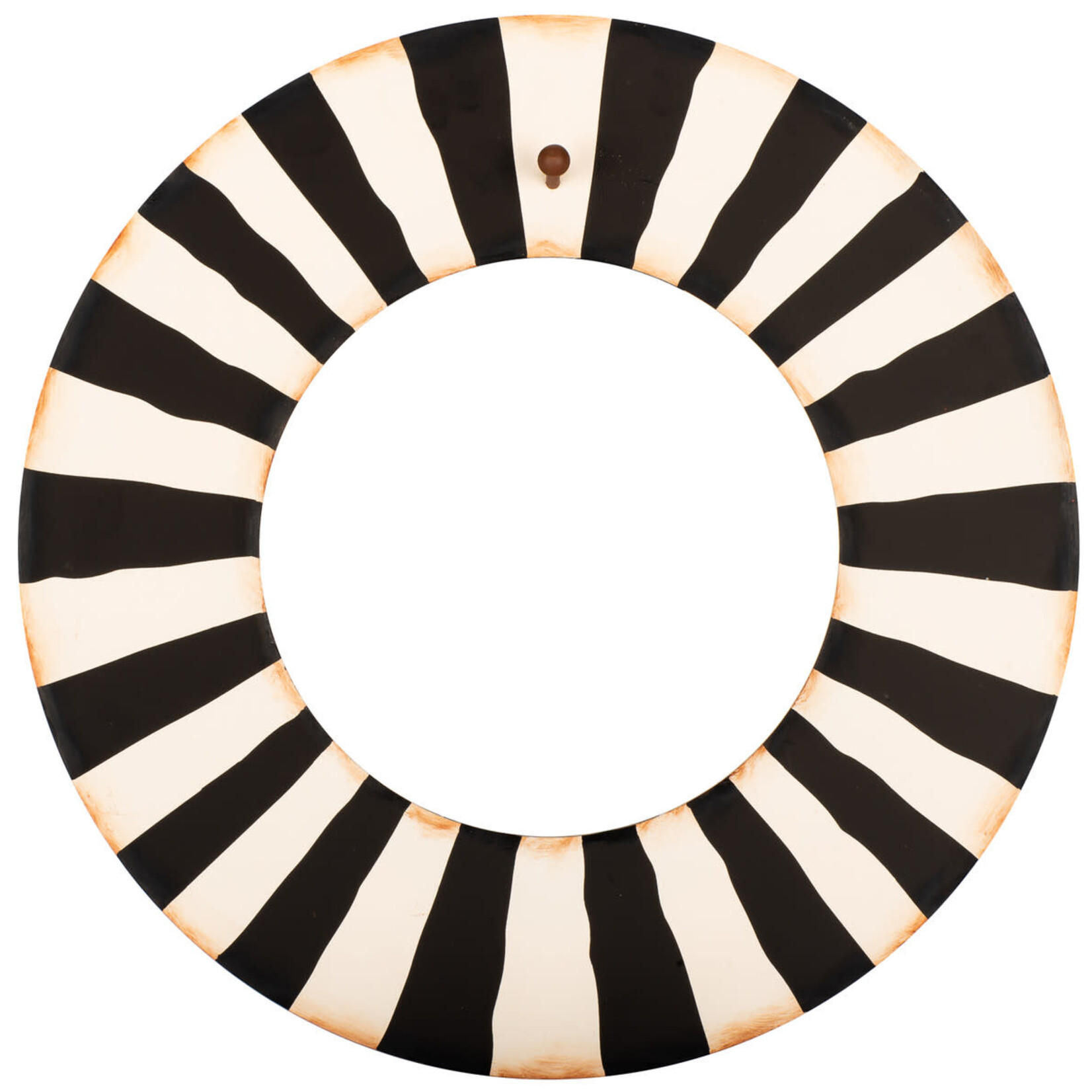 the round top collection black and white wreath hanger
