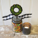 the round top collection boxwood wreath finial