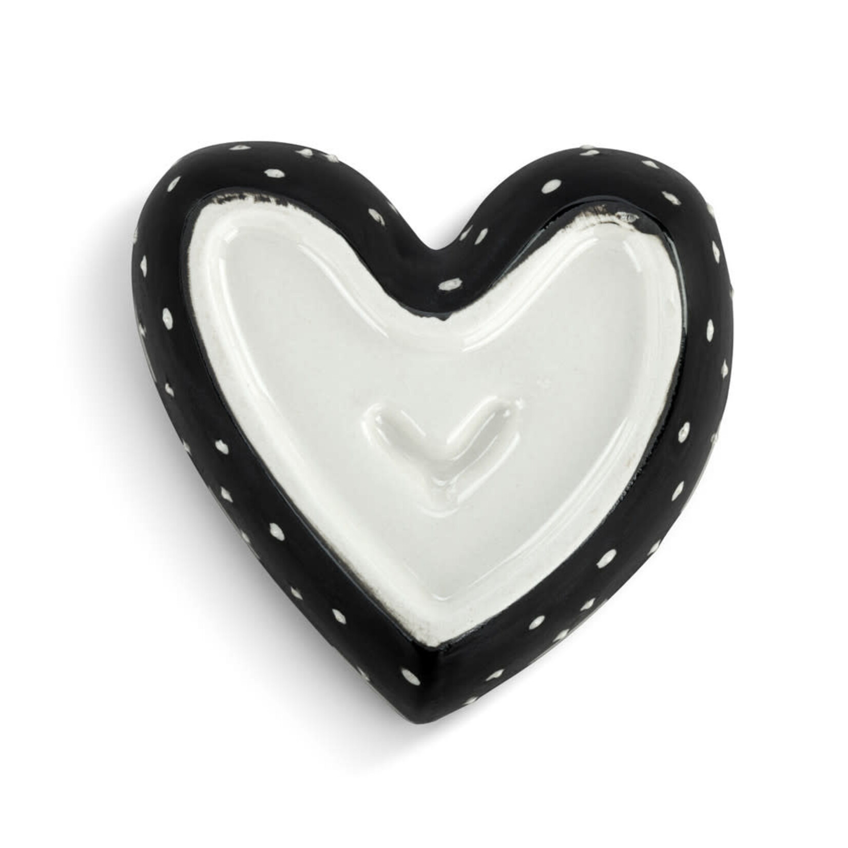 m. lynne designs small red heart dish