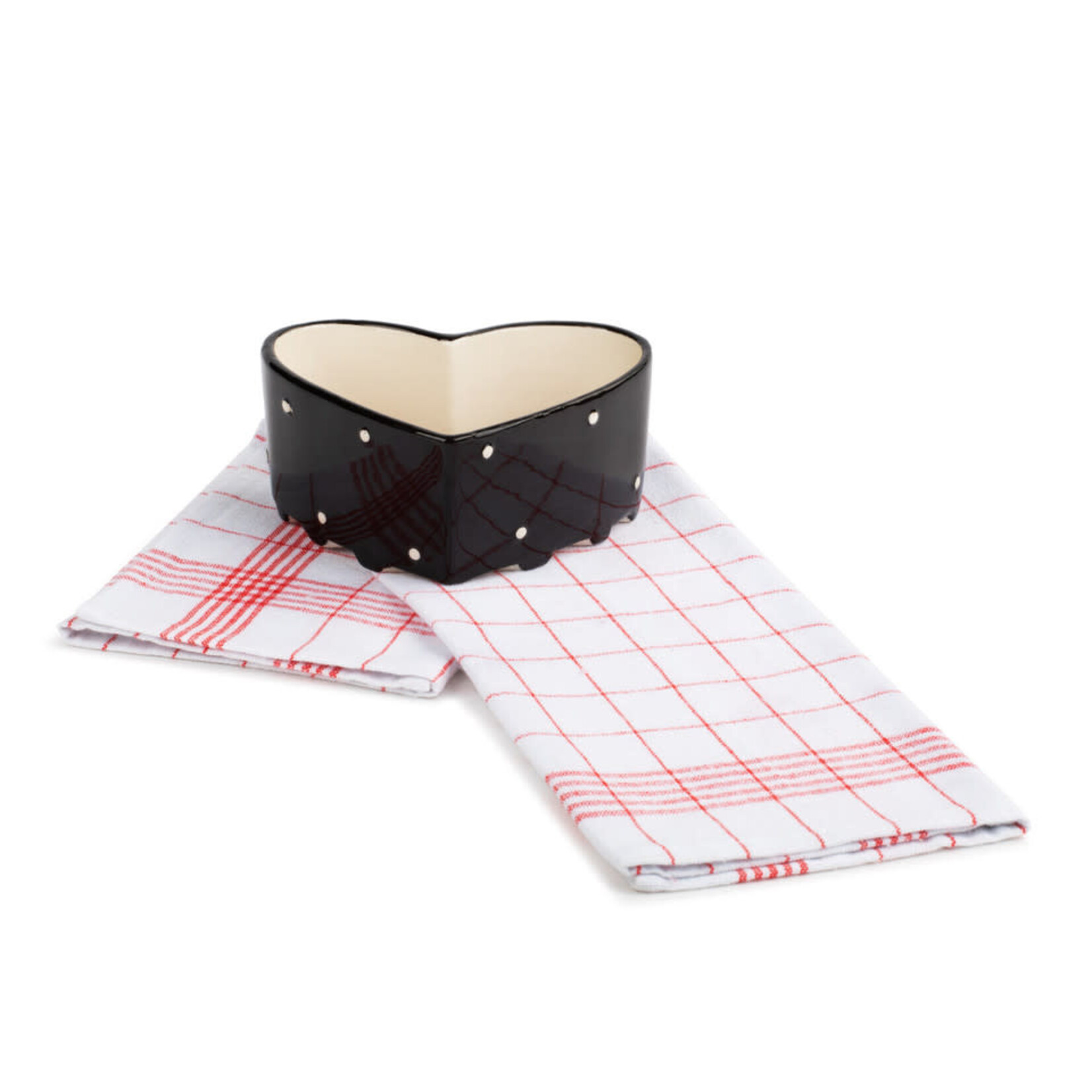 m. lynne designs mini heart pan with towel set