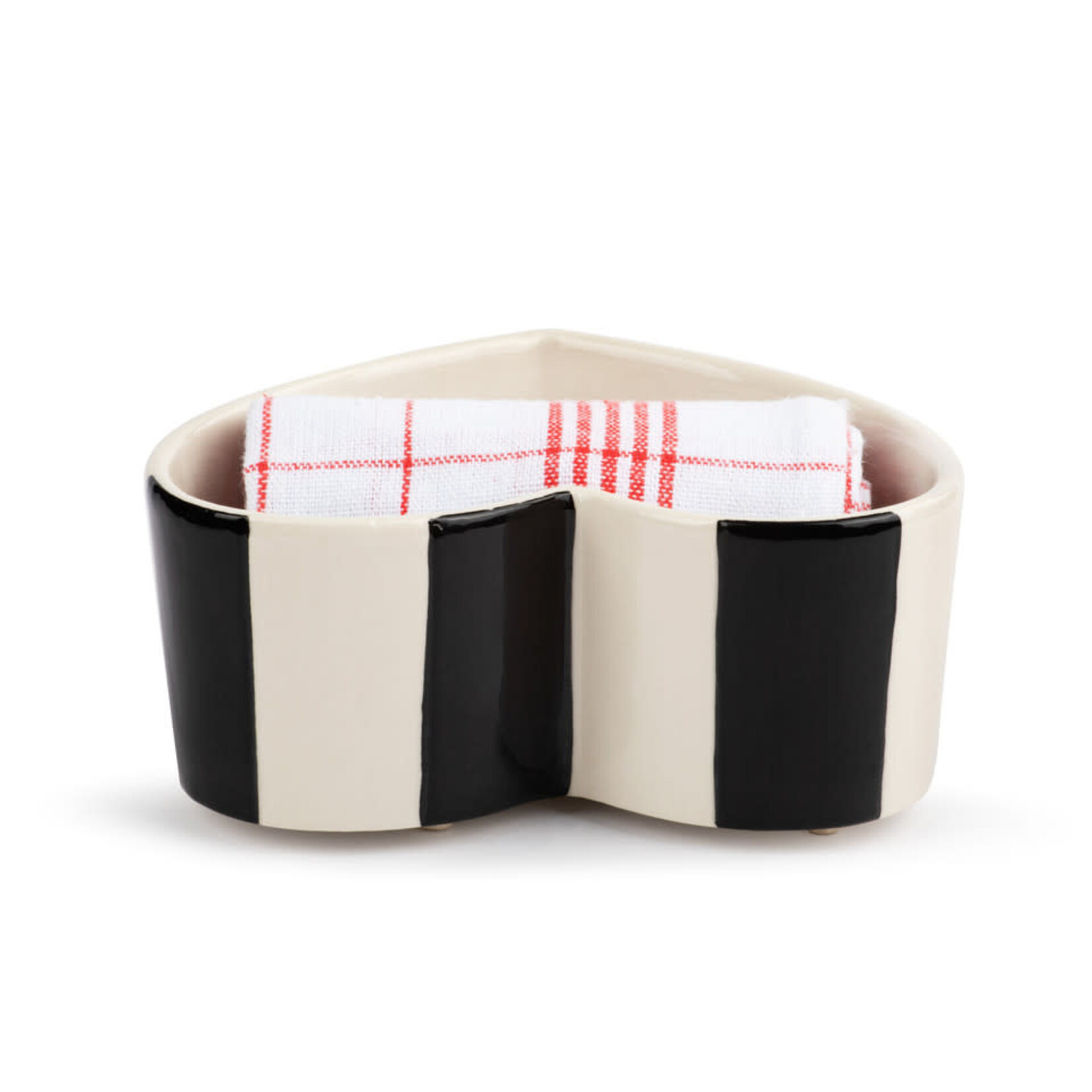 m. lynne designs mini red heart pan with towel set