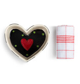 available at m. lynne designs mini red heart pan with towel set