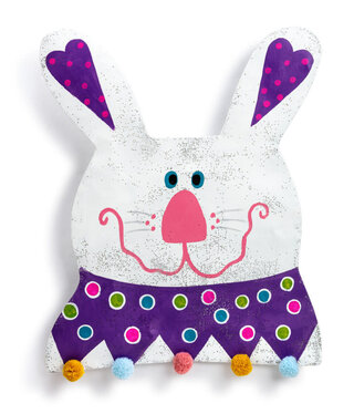 available at m. lynne designs Colorful Bunny Door Hanger