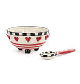 available at m. lynne designs holiday candy dish with red heart and spoon