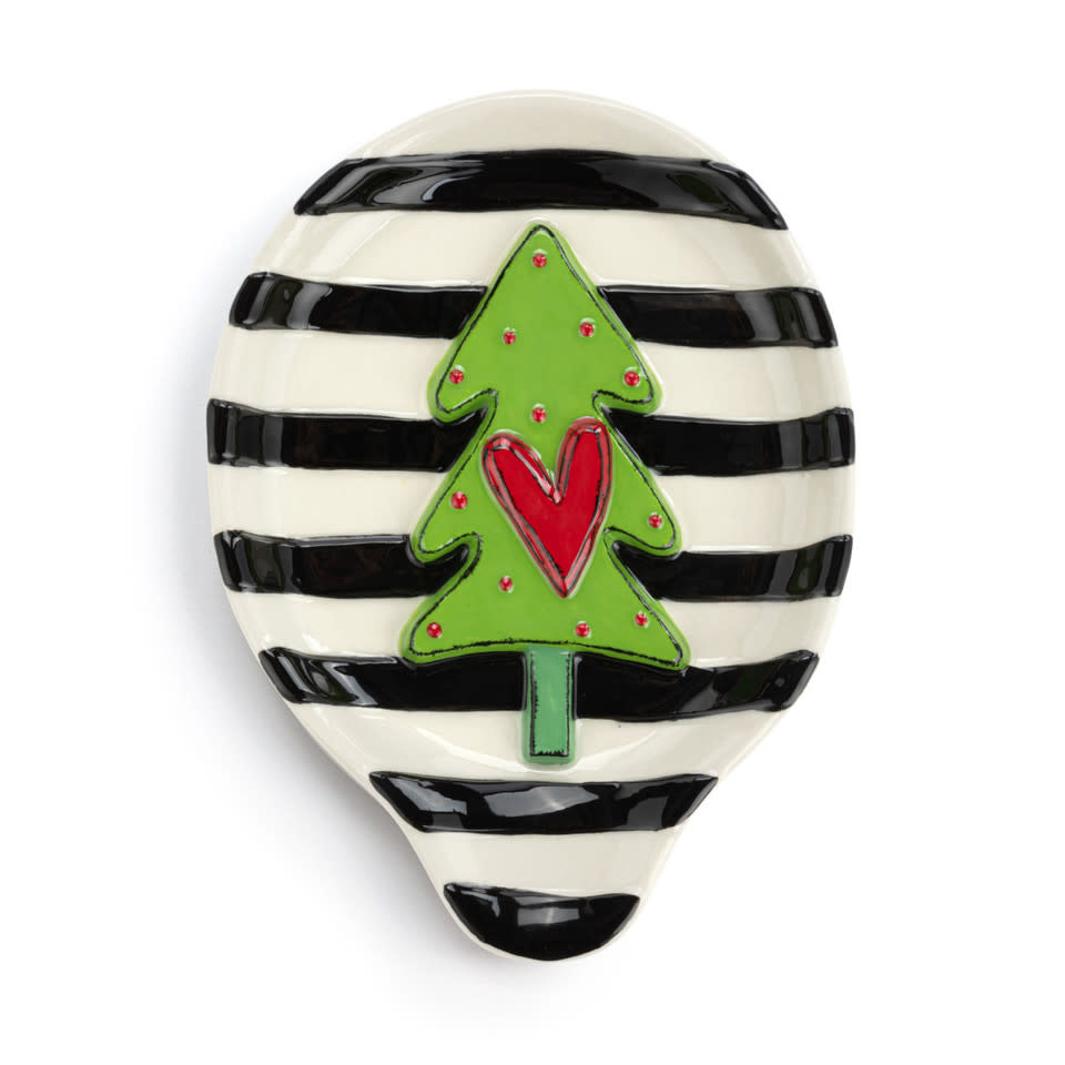 available at m. lynne designs christmas tree striped spoon rest