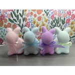 m. lynne designs small flocked bunny