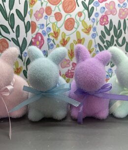available at m. lynne designs Small Flocked Bunny
