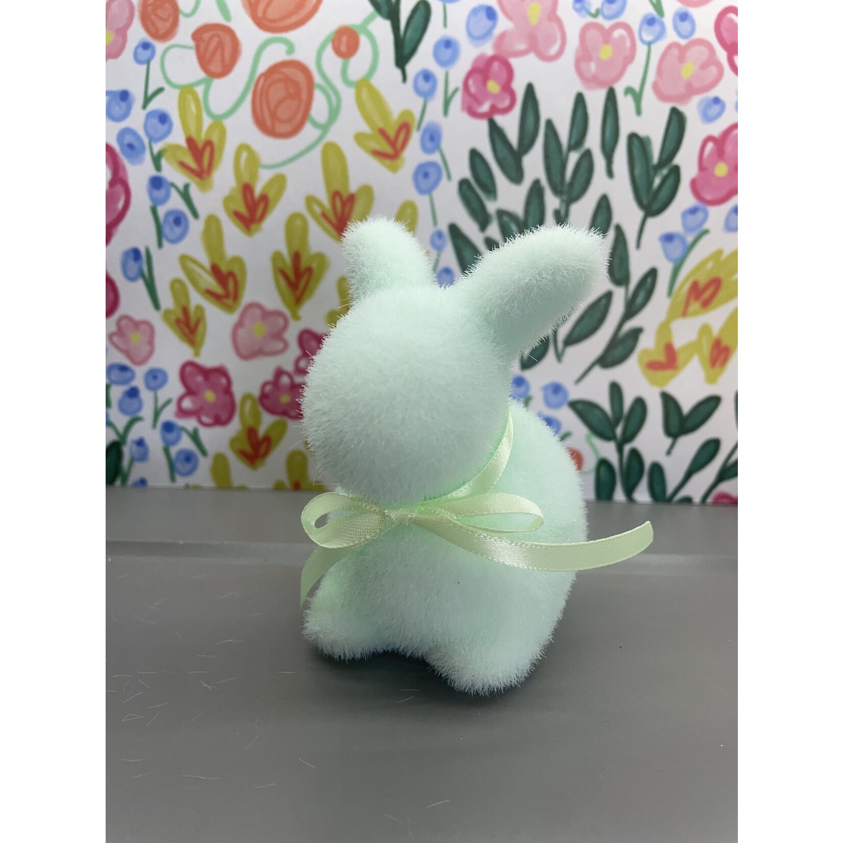 available at m. lynne designs small flocked bunny