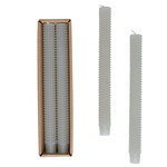 m. lynne designs grey hobnail taper candle